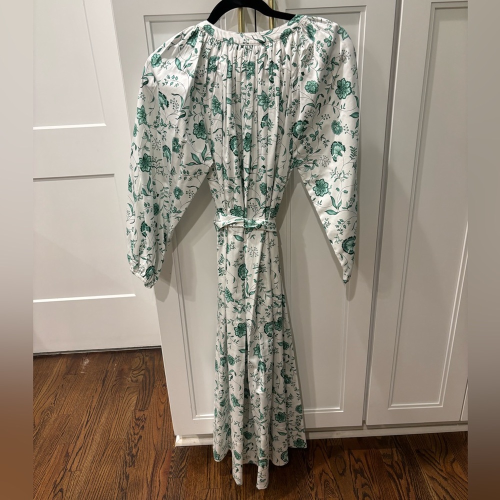 Lake Pajamas - Floral White Midi Dress - Picture 5 of 7
